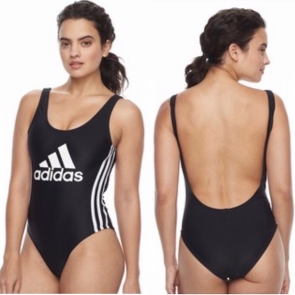 adidas logo one piece swimsuit